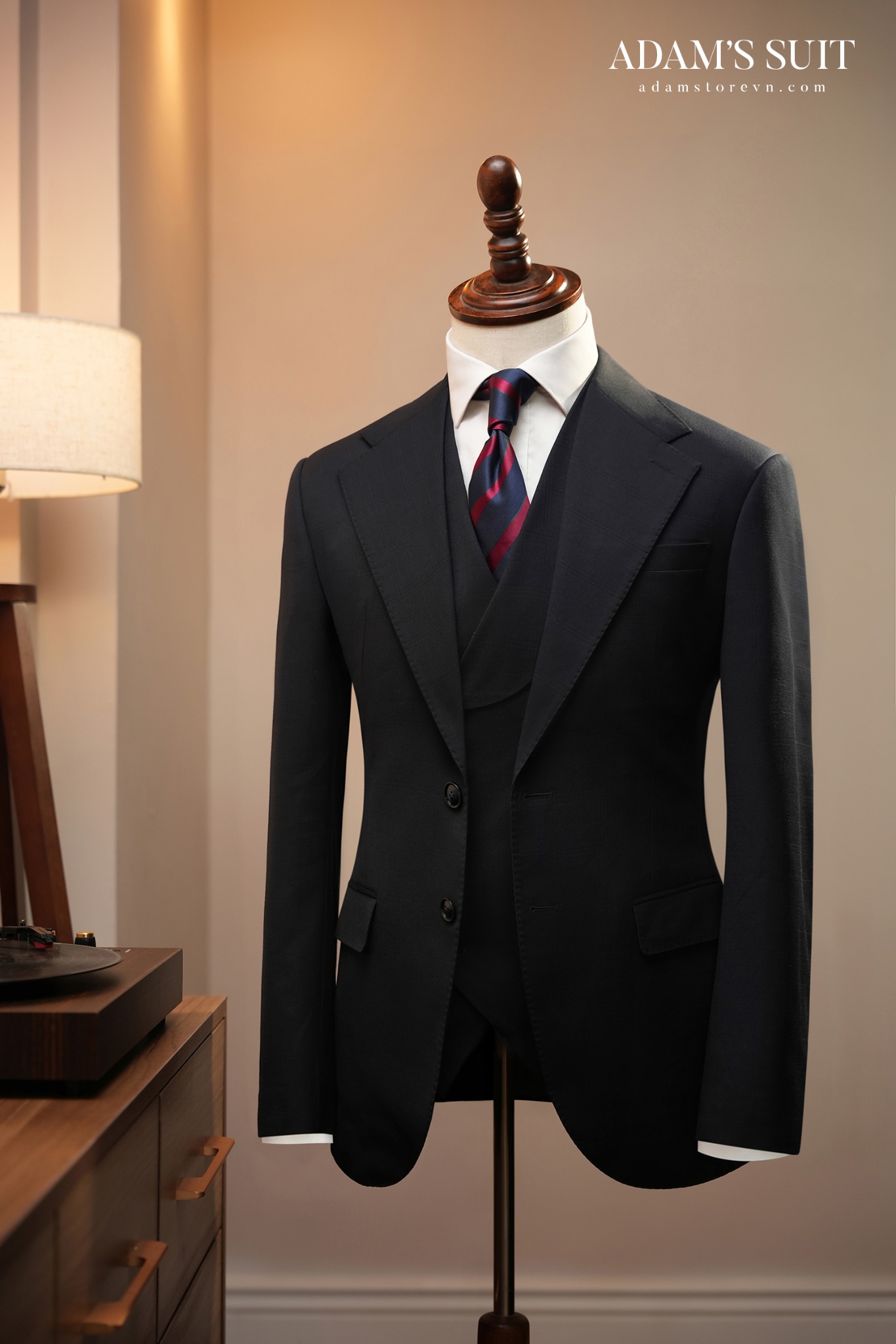 Áo vest xanh kẻ vuông chìm - AV406