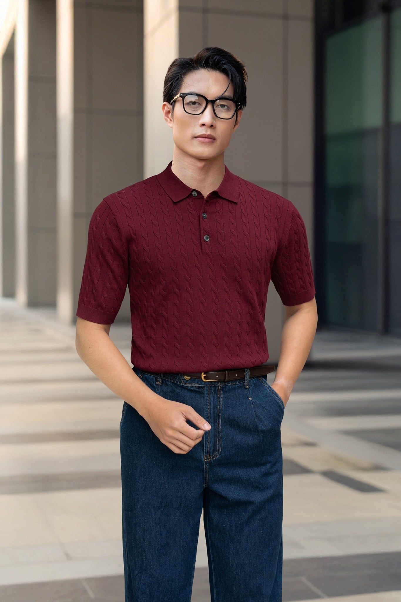 Trang chủ 38 Áo mongtoghi màu đỏ vặn thừng AP430DO