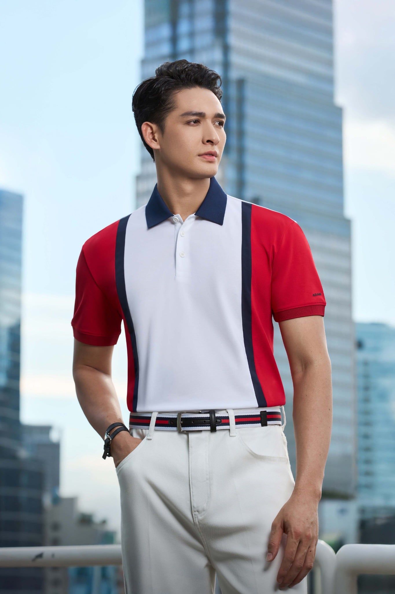 Trang chủ 40 Áo polo đỏ sọc – AP294
