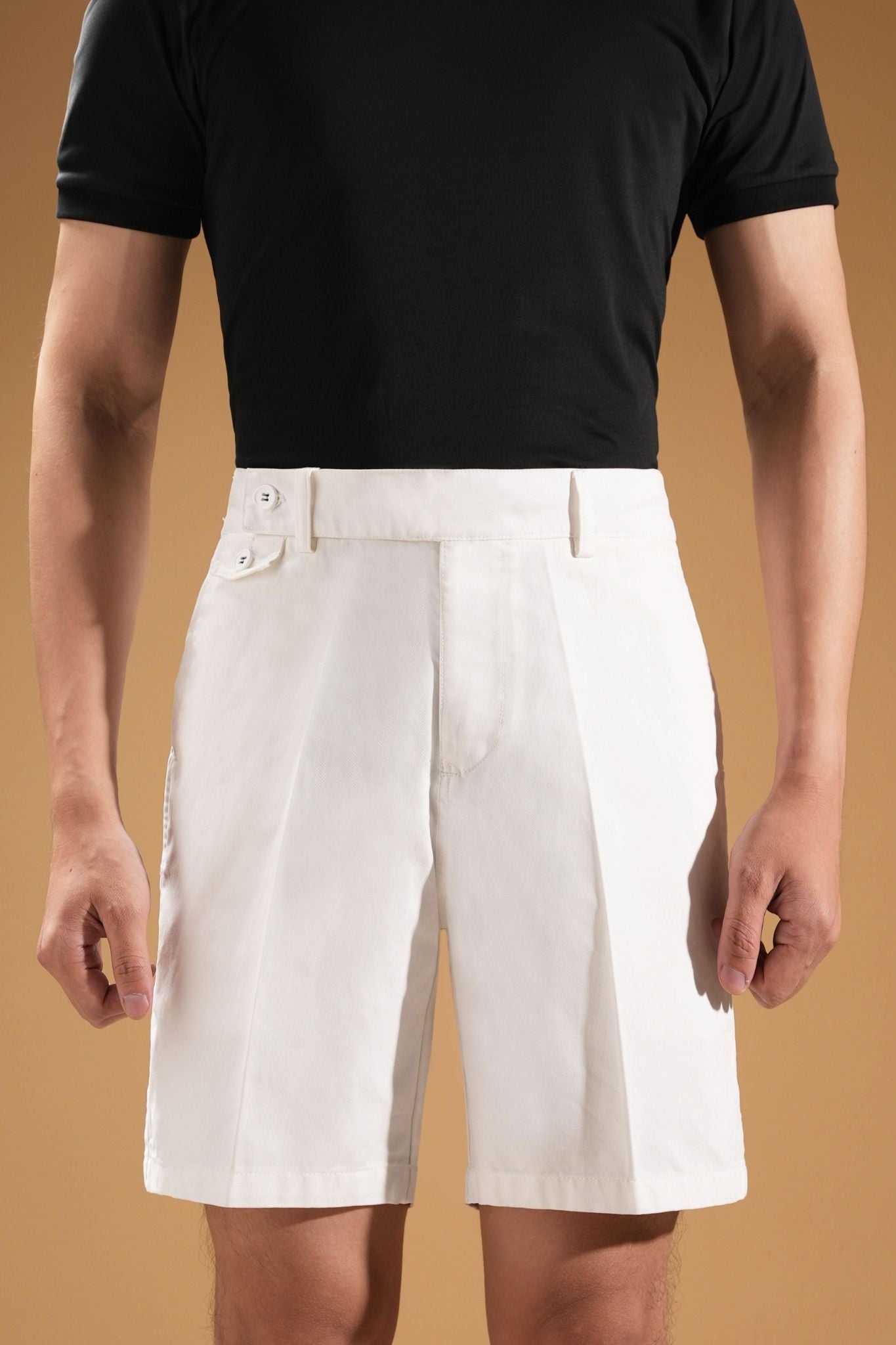 Quần ngố kaki màu trắng trơn Adam Store – QNC008T